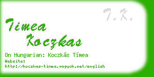 timea koczkas business card